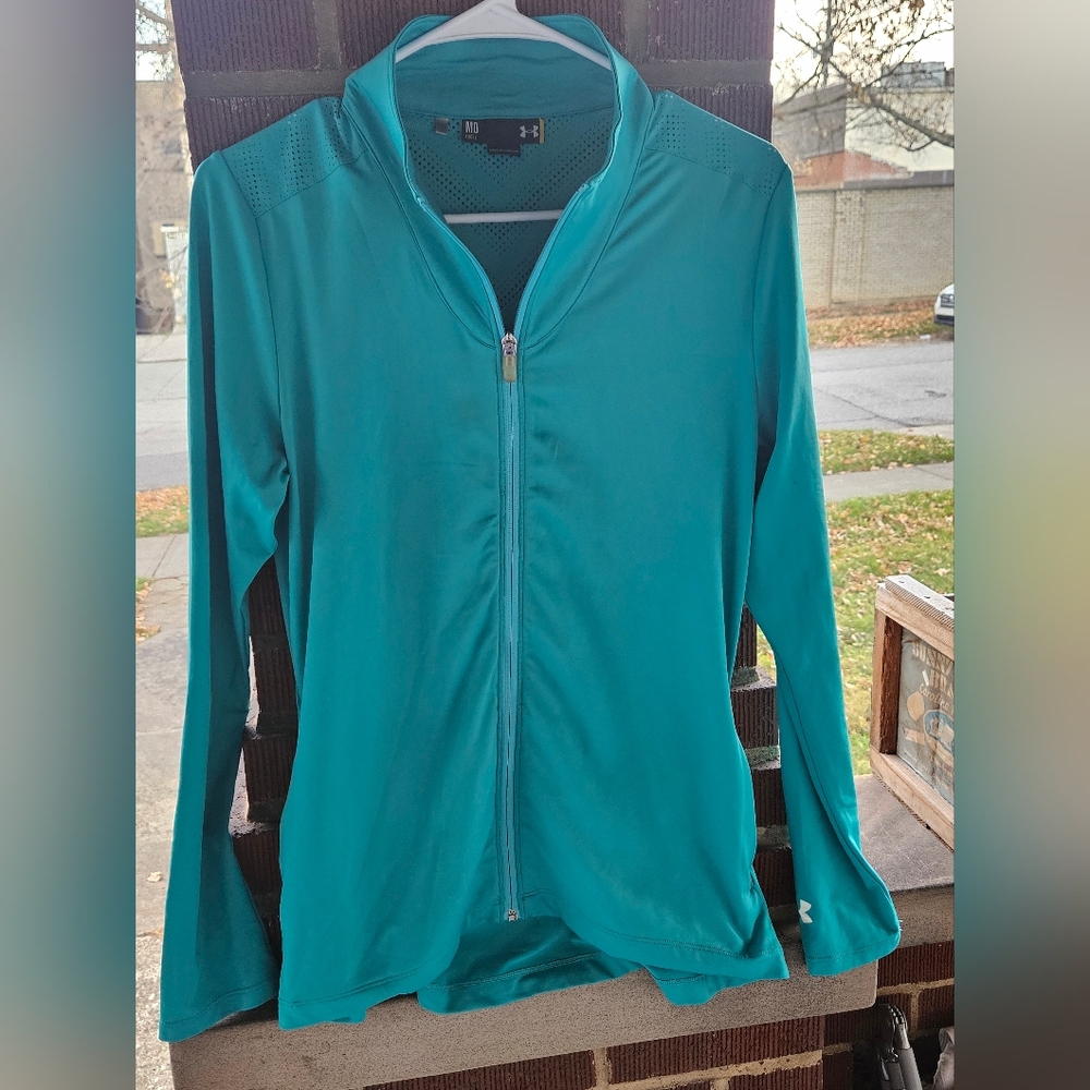 Under Armour Teal Zip-Up Women's Top